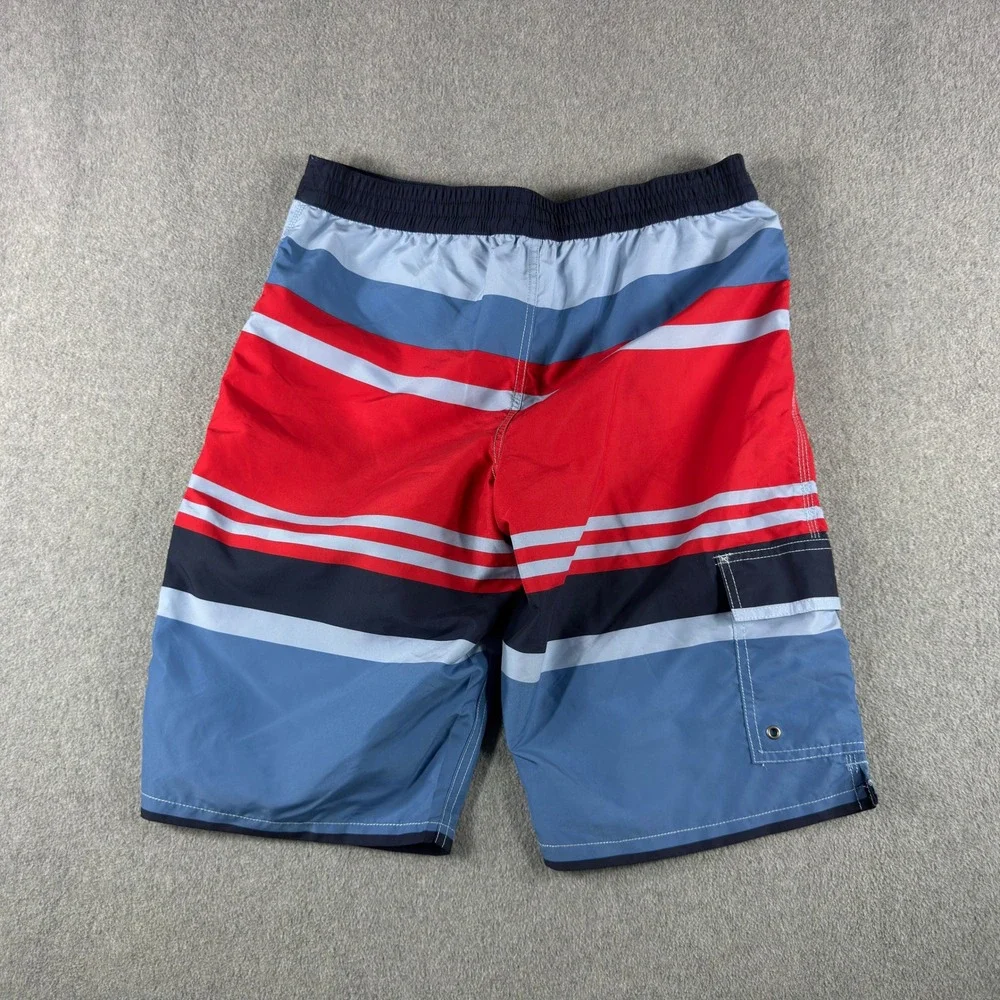Polo Ralph Lauren Boys Swim Trunks XL 18-20 Red Blue Pony Logo Board Shorts NEW